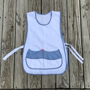 Vintage Craft Paint Cashier Smock Free Waist Pocket Pinafore Apron Craft Show